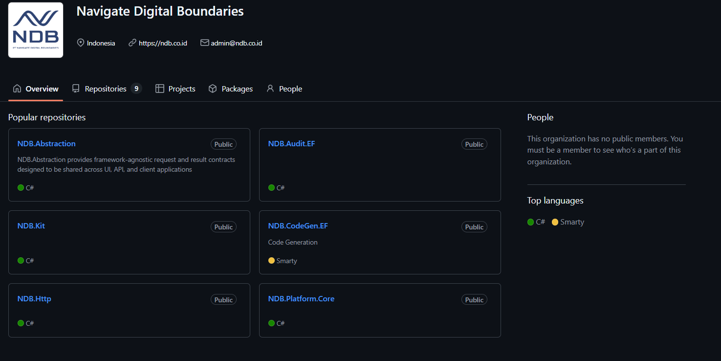 NDB .NET Core Library view 2