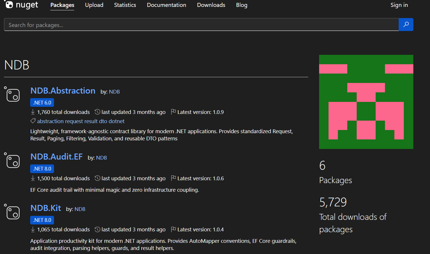 NDB .NET Core Library view 1